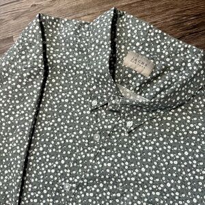 Jachs Olive Floral Print Shirt